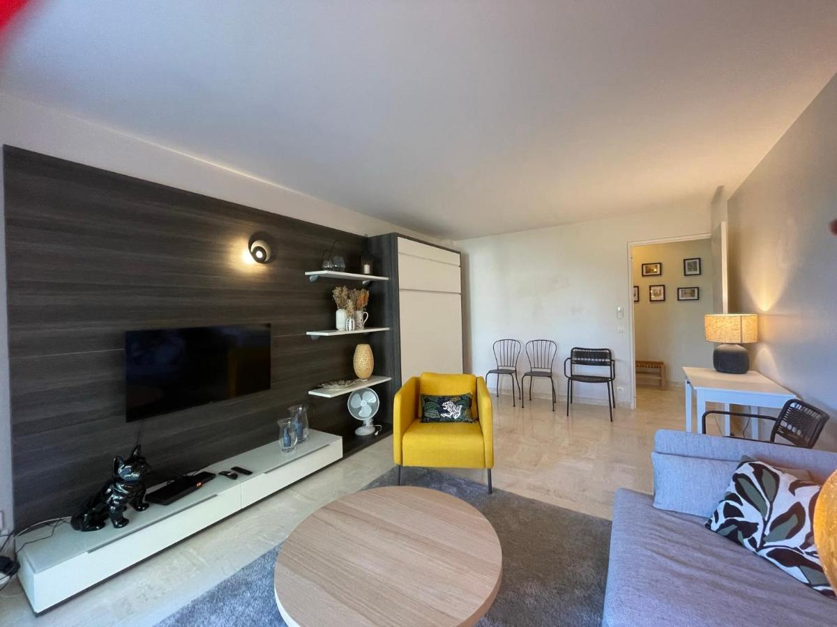 C012-Appartement Confortable Avec Piscine, Tennis Et Grand Parc Cannes Eksteriør bilde